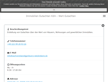 Tablet Screenshot of immobilien-gutachten-koeln.de
